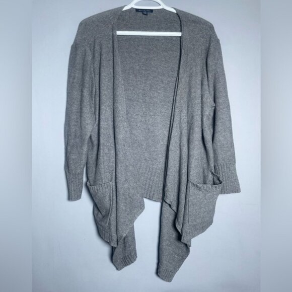 American Eagle XL Cardigan Cotton Blend Grey Contemporary Open Front Pocket AE X - Picture 5 of 7
